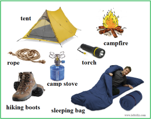camping vocabulary pictures